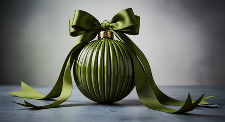 Luxurious Green Perfume with Silky Satin Ribbon Bow