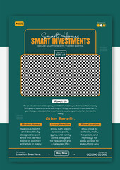 Real estate flyer template for smart homes and investments promotion