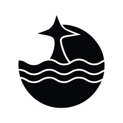 Obraz premium Jordan River Wave Symbol Graphic