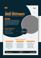 Real estate flyer template for smart homes and investments promotion