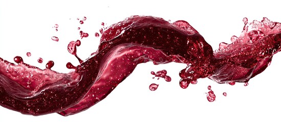 Red liquid splashing