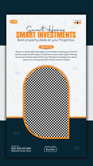 Smart home investments real property social media story template design