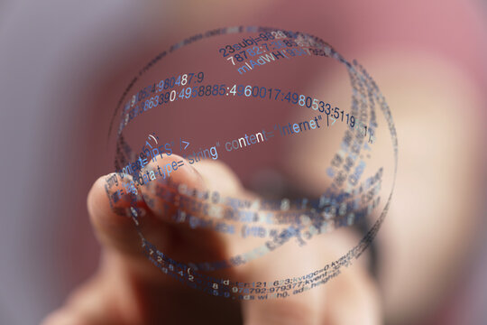 Abstract image representing data transmission, internet, and information technology. Concept for digital world, future, innovation, a