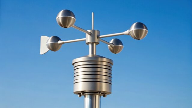 Standard Weather Station with Wind Vane and Sensors for Monitoring