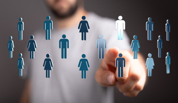 Abstract concept of teamwork, connection and community. Represents diversity, unity, and the power of human col - Powered by Adobe