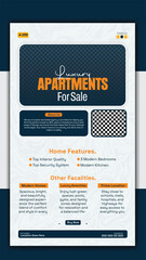 Luxury apartments for sale real estate flyer template for advertisement