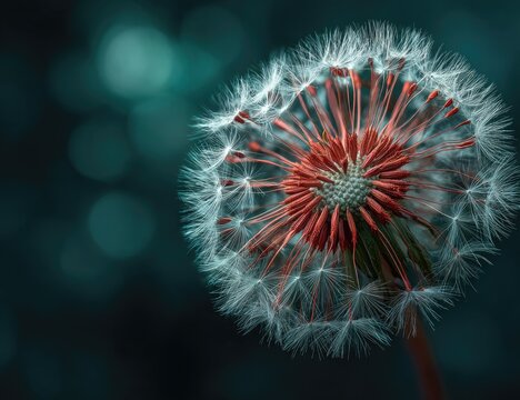 Close-up of a dandelion seed head (2) - Powered by Adobe