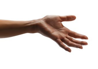 Woman's Hand Reaching Out isolated on a transparent background