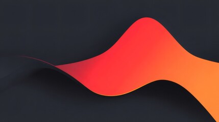 Abstract shape in gradient color. Modern wavy background. Minimalist graphic design element for billboard, presentation, or website.