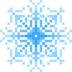 Snowflake, Pixel Art Snowflake, vector snowflake icon