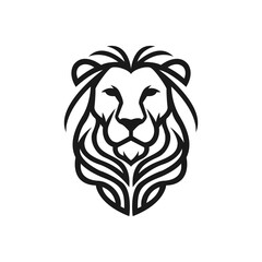 Stylized Elegant Lion Head Logo