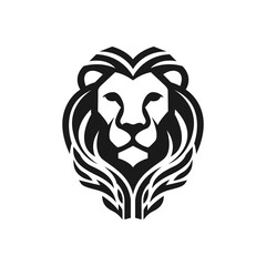 Stylized Elegant Lion Head Logo