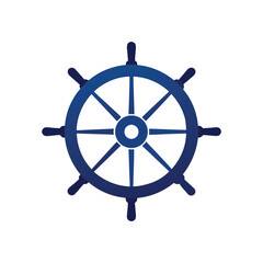 Obraz premium ship steering wheel vector