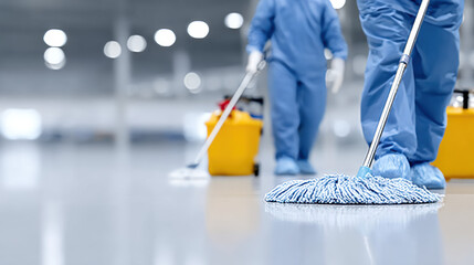 Factory Hazard Assessment, Workers utilizing strong solvents for cleaning without gloves, highlighting safety concerns in industrial settings, captured in a stock image format.