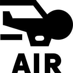 vector illustration of airplane parcel