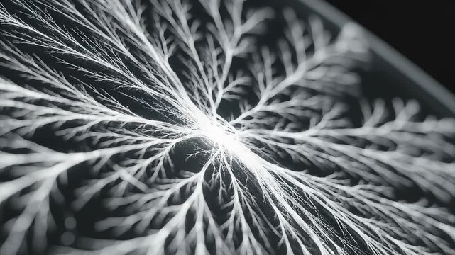 Lichtenberg Figure Electrical Discharge Across Glass Surface