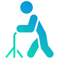 old man gradient fill icon