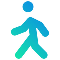 pedestrian gradient fill icon
