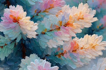 Dynamic Brush Stroke Christmas Tree Artwork High Resolution Picture