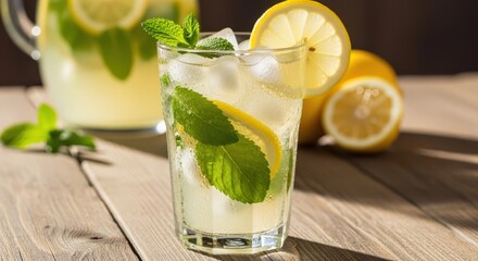 Refreshing lemonade recipe outdoor setting beverage photography natural light close-up view summer vibes