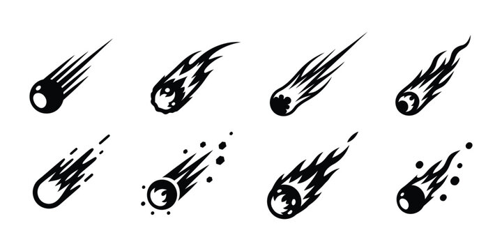 Meteor silhouette vector illustration