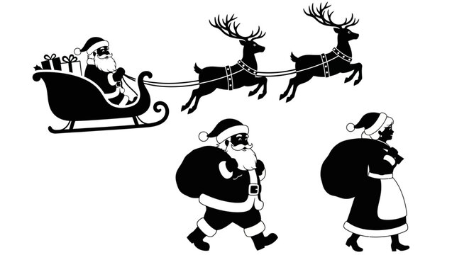 Festive christmas illustration with intricate decorative elements and a warm inviting color palette