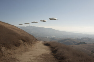 military drones equipped with advanced invisibility technology patrol border area ensuring security