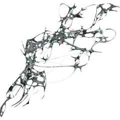 Futuretech 3D chrome metallic futuristic style perfect for logo design poster or digital art