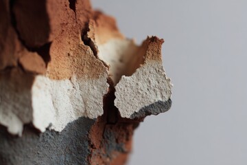 Textured Surface of Natural Clay with Striking Color Variations