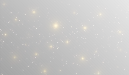 Golden stardust spreads with warm shimmering flashes. Small glowing sparks drift across the scene. The rich glow adds a festive magical touch.