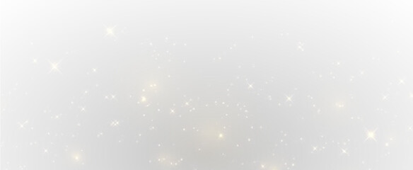 Golden sparkles float smoothly with a warm shimmering tone. Tiny flashes rise gently between the particles. The shine builds a festive elegant mood.