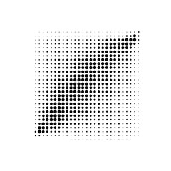 Abstract grunge halftone sqare dot pattern white background