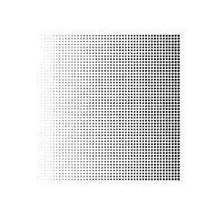 Abstract grunge halftone sqare dot pattern white background