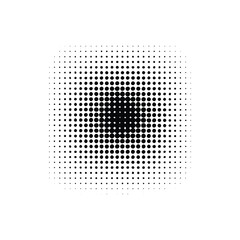 Abstract grunge halftone circular dot pattern white background