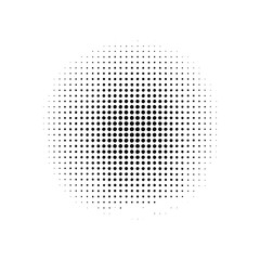 Abstract grunge halftone circular dot pattern white background