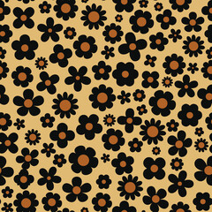 
Seamless pattern with flowers on a light background