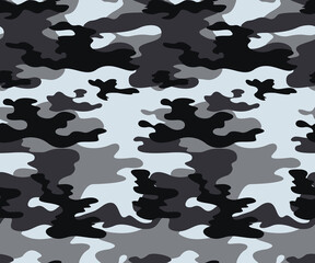 
Camouflage winter gray pattern modern vector illustration repeat background