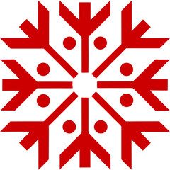 Snowflake Circuitry Technology Emblem SVG