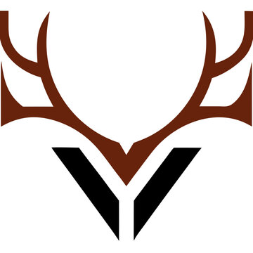 Reindeer Antler Wordmark Logo SVG