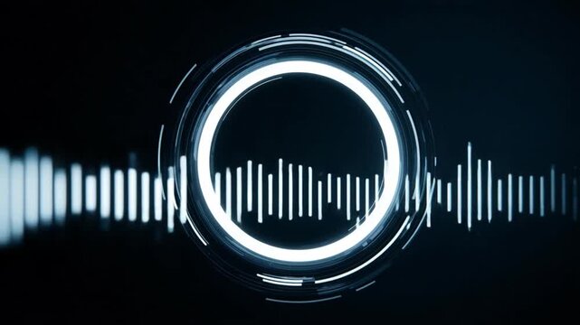 Abstract Sound Visualization: A modern representation of sound waves pulsates with an ethereal glow, highlighting the unseen forces that shape our auditory experiences.