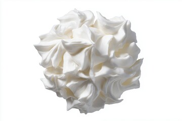 Whipped Cream Swirl Isolated on White