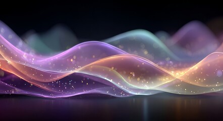 A colorful wave with a lot of sparkles