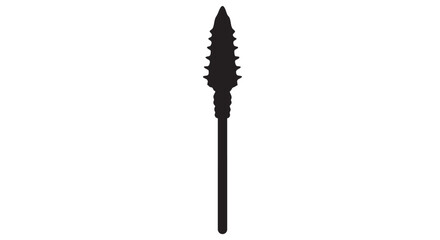 Silhouette of a Spear Ancient Weaponry and Hunting Tool Illustration