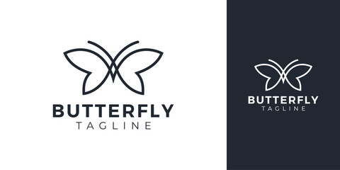Butterfly Logo with Creative Concept Idea Vector Design
