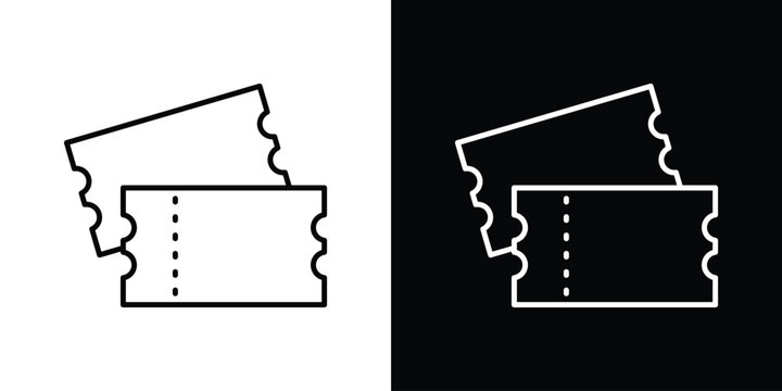 Event ticket icon. Editable stroke. thin line outline concept vector.