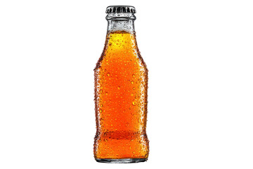 Cooling Refreshment: An amber beverage bottle is presented in its pristine glory, showcasing the refreshing drink