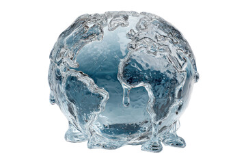 Melting Globe: A chilling visual metaphor of Earth melting, an evocative illustration representing the urgency of climate change.