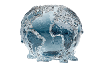 Melting Globe: A chilling visual metaphor of Earth melting, an evocative illustration representing the urgency of climate change.