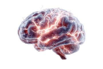 Brain activity illustration: A vibrant illustration showcasing the intricate network of the brain during an active mental process.