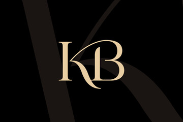 KB or BK letter logo icon design. Classic style luxury initials monogram. © arbuzu